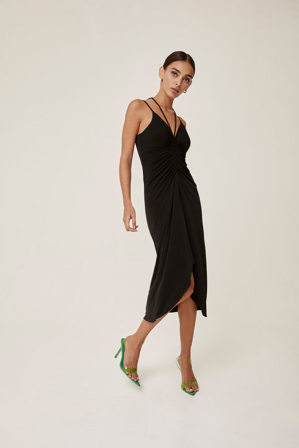Ruched High Low Tank Dress