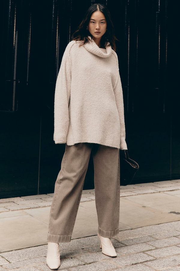 Agnes Textured Roll-Neck Sweater