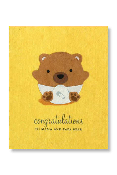 Baby Bear Congrats Card