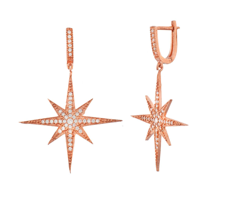 Aria Star Embroidered Earrings
